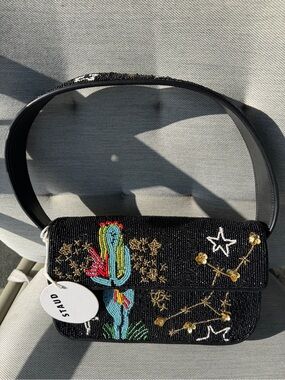 Staud Tommy Beaded Zodiac Virgo Bag NWT